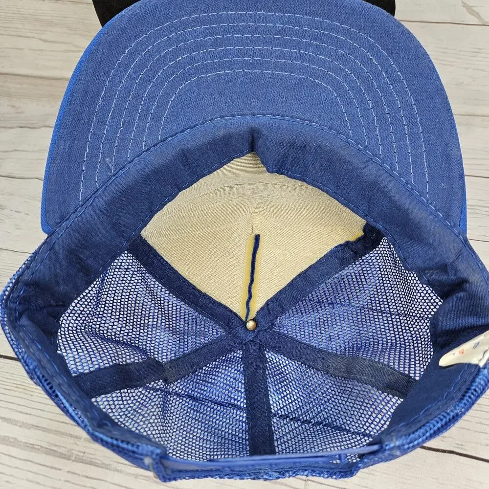 Vintage Fort Knox Hat Home Of Armor Trucker Foam Mesh Adjustable Snapback Blue